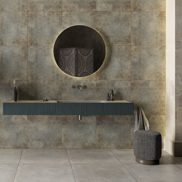 Ceramic floor tiles, floortiles, beige, light grey, taupe, Impermo, traditional & luxurious